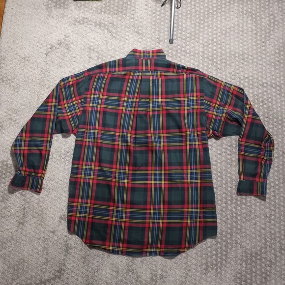 Mens Ralph Lauren Blake Long Sleeve Plaid Button Up Shirt Size Large Green Red - Picture 8 of 8